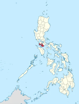 Batangas highlighted on the map of the Philippines