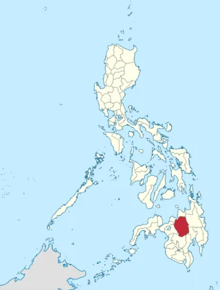 Bukidnon highlighted on the map of the Philippines