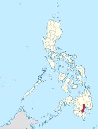 Davao (del Sur) highlighted on the map of the Philippines