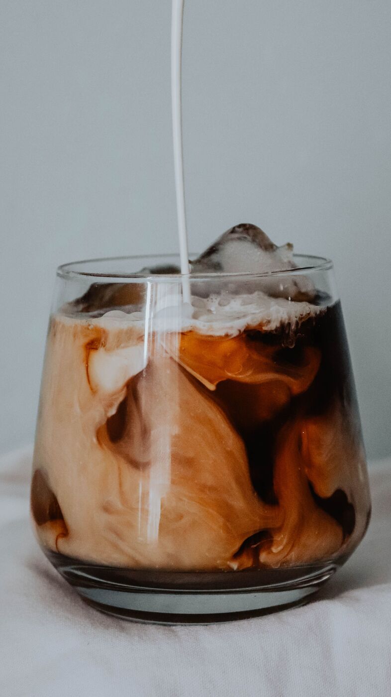 Cold brew poured over ice